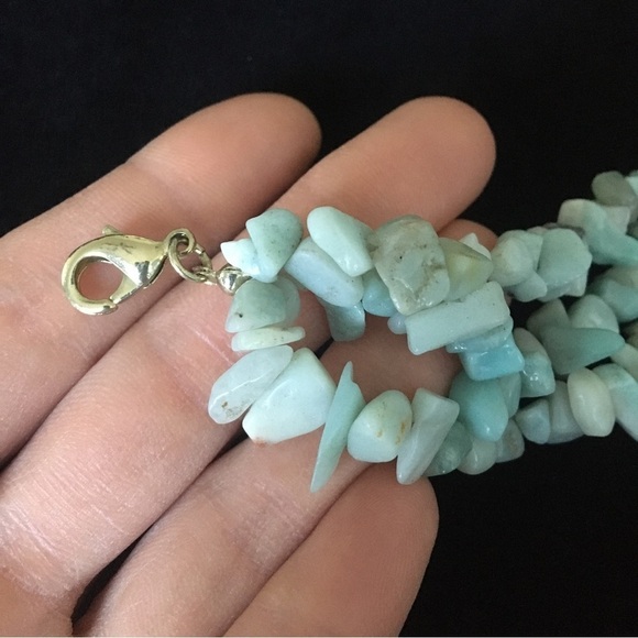 Blue Turquoise Beaded Layered Necklace - Picture 6 of 8